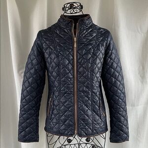 Women's Neslay Design Quilted Navy Jacket